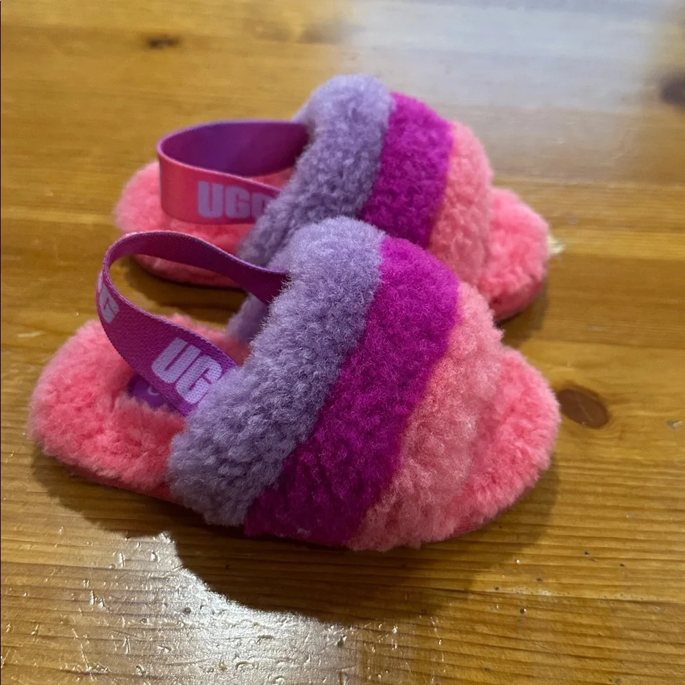 UGG Pink and Purple BABY  Slippers size 7